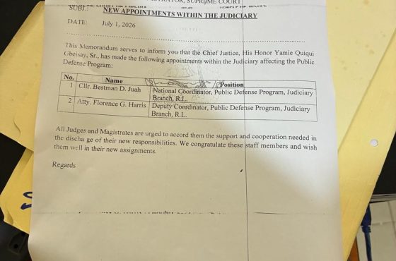 CALL FOR INVESTIGATION INTO APPOINTMENT OF CLLR. BESTMAN D. JUAH AS NATIONAL COORDINATOR, PUBLIC DEFENSE PROGRAM